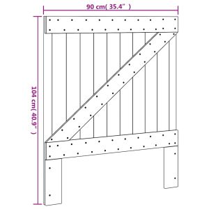Табла за спалня, 90x104 см, бор масив