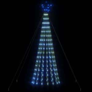 Коледна елха светещ конус 275 LED синя 180 см