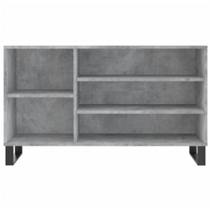 Шкаф за обувки, бетонно сив, 102x36x60 см, инженерно дърво