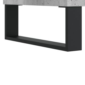 Шкаф за обувки, бетонно сив, 102x36x60 см, инженерно дърво
