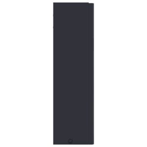 Огледален шкаф за баня с LED светлина сив 60x13x52 см