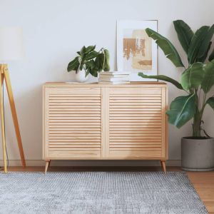 Врати за шкафове с решетен дизайн 2 бр 69x59,4 см бор масив