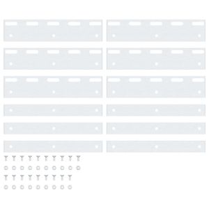 Планки скрепителни, 6 бр, сребристи, 20 см, неръждаема стомана