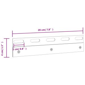 Планки скрепителни, 6 бр, сребристи, 20 см, неръждаема стомана