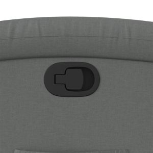 Фотьойл с регулируема облегалка, тъмносив, плат