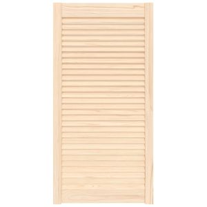 Врата за шкаф с решетен дизайн 99,3x49,4 см борово дърво масив
