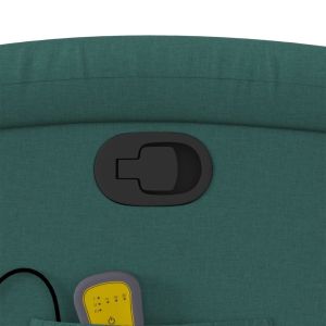 Масажен наклоняем стол, тъмнозелен, текстил