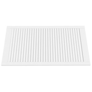 Врати за шкафове решетен дизайн 4 бр бял 99,3x59,4 см бор масив
