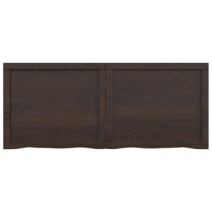 Плот за баня тъмнокафяв 120x50x(2-6)см обработено масивно дърво