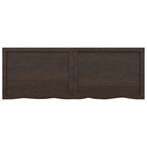 Плот за баня тъмнокафяв 140x50x(2-6)см обработено масивно дърво