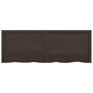 Плот за баня тъмнокафяв 140x50x(2-4)см обработено масивно дърво