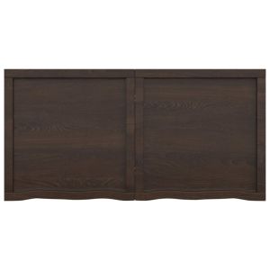 Плот за баня тъмнокафяв 120x60x(2-6)см обработено масивно дърво