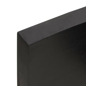 Плот за баня тъмнокафяв 100x40x(2-6)см обработено масивно дърво