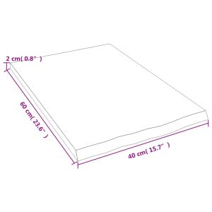 Плот за баня светлокафяв 40x60x2 см обработено масивно дърво