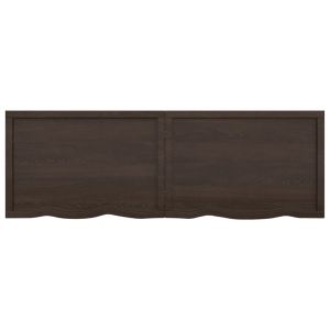 Плот за баня тъмнокафяв 180x60x(2-6)см обработено масивно дърво