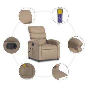 Масажен наклоняем стол, капучино, изкуствена кожа