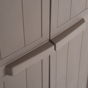 Градински шкаф за съхранение кафяв 65x45x172 см дървесна визия