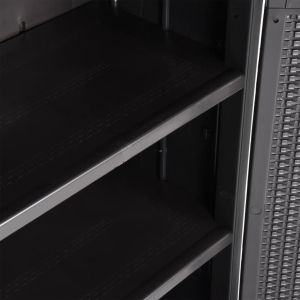 Градински шкаф за съхранение, черен, 65x45x172 см, PP ратан