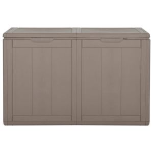 Градинска кутия за съхранение, 180 л, кафява, PP Дървен вид