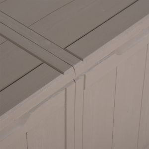 Градинска кутия за съхранение, 180 л, кафява, PP Дървен вид