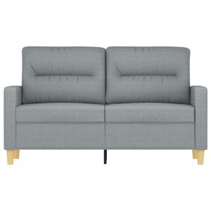 2-местен диван, светлосив, 120 см, плат