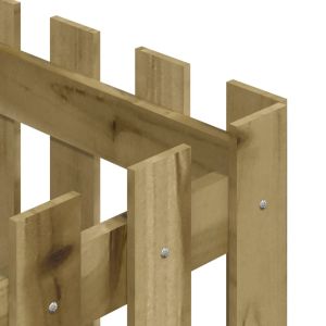 Градинска кашпа с дизайн на ограда 40x40x40 см импрегниран бор