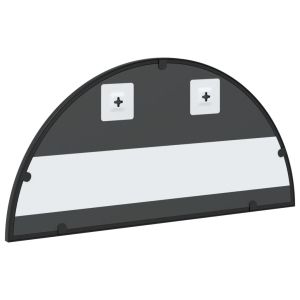 Стенно огледало, черно, 60x30 см, арка, желязо