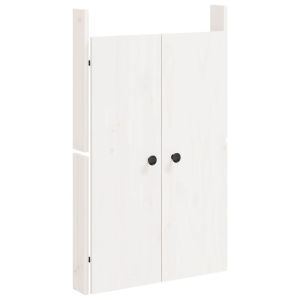 Кухненски вратички за открито, MEPPEL, бели, 50x9x82 см, бор масив