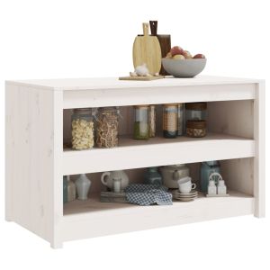 Кухненски шкаф за открито, MEPPEL, бял, 106x55x64 см, бор масив