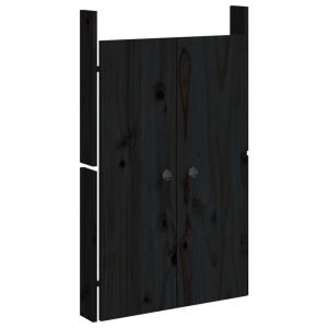 Кухненски вратички за открито MEPPEL 2 бр черни 50x9x82 см бор масив