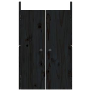 Кухненски вратички за открито MEPPEL 2 бр черни 50x9x82 см бор масив
