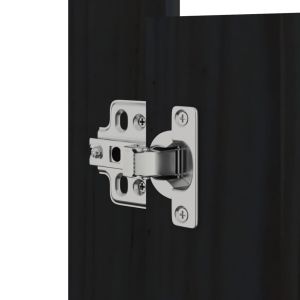 Кухненски вратички за открито MEPPEL 2 бр черни 50x9x82 см бор масив