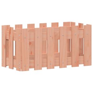 Градинска кашпа с дизайн на ограда 60x30x30 см дугласки масив