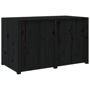 Кухненски шкаф за открито, MEPPEL, черен, 106x55x64 см, бор масив
