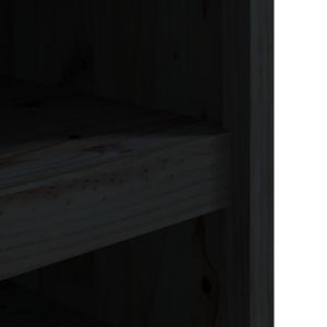 Кухненски шкаф за открито, MEPPEL, черен, 106x55x64 см, бор масив
