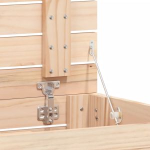 Кош за пране, 88,5x44x76 см, борово дърво масив