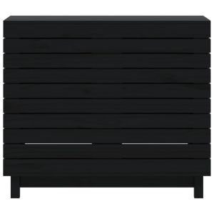 Кош за пране, 88,5x44x76 см, борово дърво масив