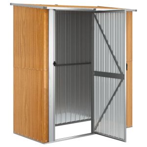 Градинска барака 180,5x97x209,5 см, поцинкована стомана, дървен вид