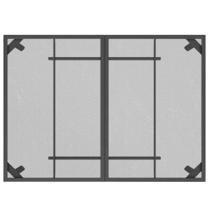 Градински трапезен комплект от 5 части, антрацит, метална мрежа