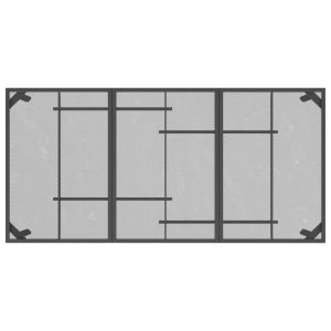 Градински трапезен комплект от 7 части, антрацит, метална мрежа