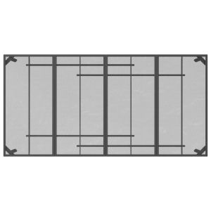 Градински трапезен комплект от 9 части, антрацит, метална мрежа