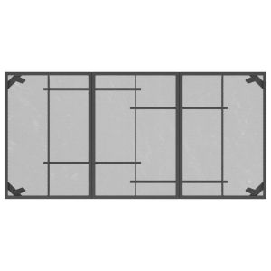 Градински трапезен комплект от 9 части, антрацит, метална мрежа
