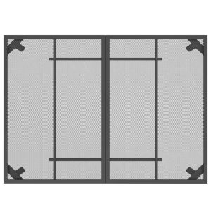 Градински трапезен комплект от 7 части, антрацит, метална мрежа