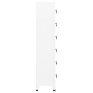 Заключващ се шкаф, бял, 38x40x180 см, стомана