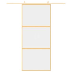 Плъзгаща се врата 90x205 см прозрачно ESG стъкло и алуминий