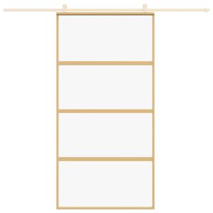 Плъзгаща се врата 102,5x205 см прозрачно ESG стъкло и алуминий