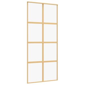 Плъзгаща се врата 90x205 см прозрачно ESG стъкло и алуминий