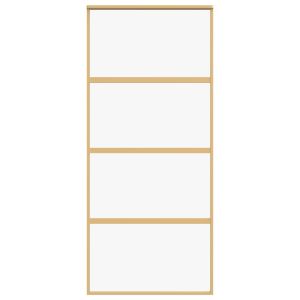 Плъзгаща се врата 90x205 см прозрачно ESG стъкло и алуминий