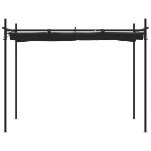 Пергола с прибиращ се покрив антрацит 295x292x230 см