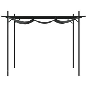 Пергола с прибиращ се покрив антрацит 295x292x230 см